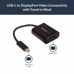 StarTech.com USB C to DisplayPort Adapter - 4K 60Hz/8K 30Hz - USB Type-C to DP 1.4 HBR2 Adapter Dongle - Compact USB-C (DP Alt Mode) Monitor Video Converter - Thunderbolt 3 Compatible - Additional view 5