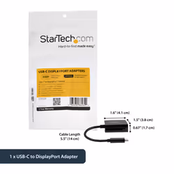 StarTech.com USB C to DisplayPort Adapter - 4K 60Hz/8K 30Hz - USB Type-C to DP 1.4 HBR2 Adapter Dongle - Compact USB-C (DP Alt Mode) Monitor Video Converter - Thunderbolt 3 Compatible - Additional view 8