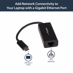 StarTech.com ​​USB-C to Gigabit Ethernet Adapter - Black​ - Additional view 5