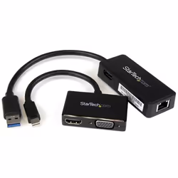 StarTech.com 2-in-1 Surface Pro Adapter Kit, Black, CE, Fcc, 76 g, 141 mm, 166 mm, 28 mm