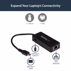 StarTech.com USB-C to Gigabit Network Adapter with Extra USB 3.0 Port - Additional view 5