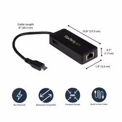 StarTech.com USB-C to Gigabit Network Adapter with Extra USB 3.0 Port - Additional view 7