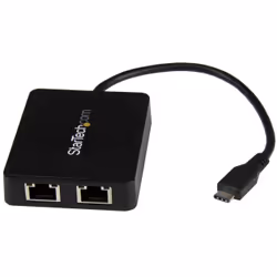 StarTech.com USB-C to Dual Gigabit Ethernet Adapter with USB (Type-A) Port - Additional view 5