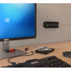 StarTech.com 10-Port Industrial USB 3.0 Hub - ESD and Surge Protection~10-Port USB 3.0 Hub - 5Gbps - Metal Industrial USB-A Hub with ESD & Surge Protection - Din Rail, Wall or Desk Mountable - TAA Compliant USB Expander Hub - Additional view 4