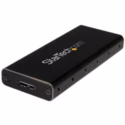 StarTech.com USB 3.1 (10Gbps) mSATA Drive Enclosure - Aluminum, SSD enclosure, mSATA, 10 Gbit/s, USB connectivity, Black, Sil ...