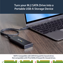 StarTech.com M.2 SSD Enclosure for M.2 SATA SSDs - USB 3.1 (10Gbps) with USB-C Cable - Additional view 6
