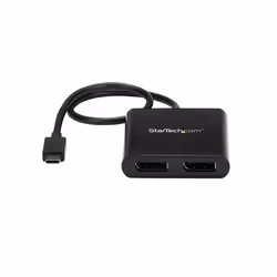 StarTech.com USB-C to Dual DisplayPort 1.2 Adapter, USB Type-C Multi-Monitor MST Hub, Dual 4K 30Hz/1080p 60Hz DP Laptop Display Extender / Splitter, Extra-Long Built-In Cable - Windows Only - Additional view 5