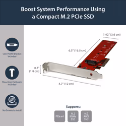 StarTech.com x4 PCI Express 3.0 to M.2 PCIe NVMe SSD Adapter - Additional view 8