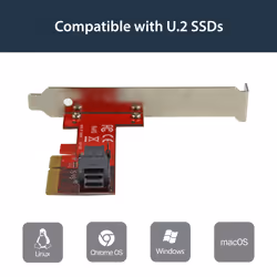 StarTech.com x4 PCI Express to SFF-8643 Adapter for PCIe NVMe U.2 SSD - Additional view 7