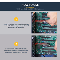 StarTech.com x4 PCI Express to SFF-8643 Adapter for PCIe NVMe U.2 SSD - Additional view 8
