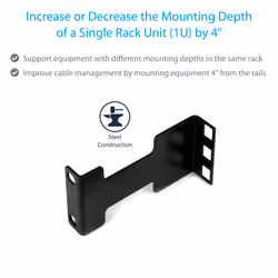 StarTech.com Rail Depth Adapter Kit for Server Racks - 1U - Additional view 7