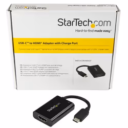StarTech.com USB C to HDMI 2.0 Adapter with Power Delivery - 4K 60Hz USB Type-C to HDMI Display Video Converter - 60W PD Pass-Through Charging Port - Thunderbolt 3 Compatible - Black - Additional view 6