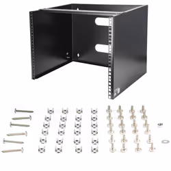 StarTech.com 8U Wall Mount Network Rack - 14 Inch Deep (Low Profile) - 19" Patch Panel Bracket for Shallow Server and IT Equipment, Network Switches - 80lbs/36kg Weight Capacity, Black - Additional view 7