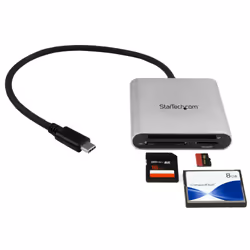 StarTech.com USB 3.0 Flash Memory Multi-Card Reader / Writer with USB-C - SD, microSD, CompactFlash - Additional view 4