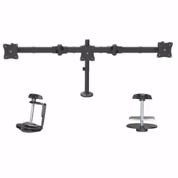 StarTech.com Desk Mount Triple Monitor Arm - Ergonomic VESA 3 Monitor Mount up to 27" - Articulating & Height Adjustable Pole Mount - Tilt/Swivel/Rotate LCD/LED Screen - Desk Clamp/Grommet - Additional view 7