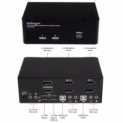 StarTech.com 2-Port DisplayPort Dual-Monitor KVM Switch - 4K 60Hz - Additional view 8