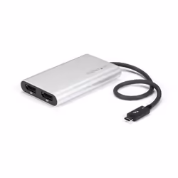 StarTech.com Thunderbolt 3 to Dual DisplayPort Adapter 4K 60Hz - Thunderbolt 3 Certified - Dual Monitor DisplayPort 1.2 Video ...
