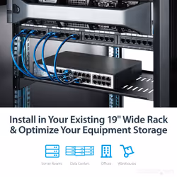 StarTech.com 1U Server Rack Shelf - Universal Vented Rack Mount Cantilever Tray for 19" Network Equipment Rack & Cabinet - Heavy Duty Steel - Weight Capacity 44lb/20kg - 10" Deep Shelf, Black - Additional view 8