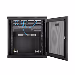 StarTech.com 4-Post 12U Wall Mount Network Cabinet with 1U Shelf, 19" Hinged Wall-Mounted Server Rack for Data / AV / Electronics / Computer Equipment, Flexible Vented Rack Enclosure - Additional view 6