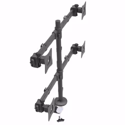 StarTech.com Desk Mount Quad Monitor Arm - Ergonomic VESA 4 Monitor Mount 2x2 up to 27" - Articulating & Height Adjustable Pole Mount - Tilt/Swivel/Rotate LCD/LED Screen - Desk Clamp/Grommet - Additional view 4