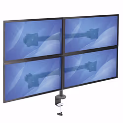 StarTech.com Desk Mount Quad Monitor Arm - Ergonomic VESA 4 Monitor Mount 2x2 up to 27" - Articulating & Height Adjustable Pole Mount - Tilt/Swivel/Rotate LCD/LED Screen - Desk Clamp/Grommet - Additional view 7
