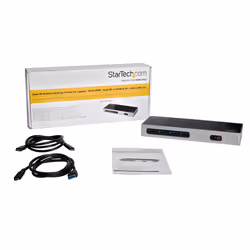 StarTech.com USB-C & USB-A Dock - Dual Monitor 4K 60Hz Dock DisplayPort + HDMI - Hybrid USB 3.0 Docking Station for USB-C or USB-A Laptops - 6x USB Type-A, GbE - USB 3.1 Gen 1 - Mac/Windows - Additional view 8