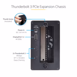 StarTech.com Thunderbolt 3 PCIe Expansion Chassis, External Enclosure with One PCI Express Slot, PCIe Box for Laptops/Desktops/All-In-Ones, 5K/4K Output Via TB3/DP Ports, TAA Compliant - Additional view 8