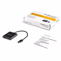 StarTech.com USB 3.0 to Dual HDMI Adapter, USB to 2x HDMI Monitor Converter for Windows (no support for macOS/ChromeOS/Linux) - TAA - Additional view 4