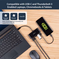 StarTech.com USB-C to Ethernet Adapter with 3-Port USB 3.0 Hub and Power Delivery - Additional view 8