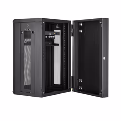 StarTech.com 4-Post 18U Wall Mount Network Cabinet with 1U Shelf, 19" Hinged Wall-Mounted Server Rack for Data / AV / Electronics / Computer Equipment, Flexible Vented Rack Enclosure - Additional view 5