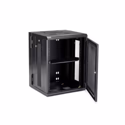StarTech.com 4-Post 15U Wall Mount Network Cabinet with 1U Shelf, 19" Hinged Wall-Mounted Server Rack for Data / AV / Electronics / Computer Equipment, Flexible Vented Rack Enclosure - Additional view 5