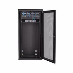 StarTech.com 4-Post 26U Wall Mount Network Cabinet with 1U Shelf, 19" Hinged Wall-Mounted Server Rack for Data / AV / Electronics / Computer Equipment, Flexible Vented Rack Enclosure - Additional view 6