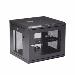 StarTech.com 4-Post 9U Wall Mount Network Cabinet with 1U Shelf, 19" Wall-Mounted Server Rack for Data / AV / Electronics / Computer Equipment, Small Vented Rack Enclosure - Additional view 6