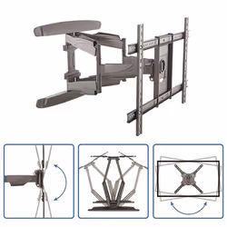 Ventronic TV Wall Mount supports up to 70 inch VESA Displays - Low Profile Full Motion Universal TV Flat Screen Wall Mount - Heavy Duty Adjustable Tilt/Swivel Articulating Arm Bracket - Additional view 6