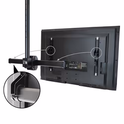 StarTech.com TV Ceiling Mount - Full-Motion Universal Hanging Single Screen Mount with Adjustable Telescopic Short Pole - Tilt / Swivel - VESA Bracket for 32”-75" Displays - Additional view 4