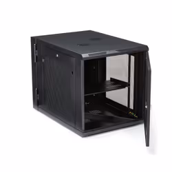 StarTech.com 4-Post 12U Wall Mount Network Cabinet with 1U Shelf, 19" Hinged Wall-Mounted Server Rack for Data / AV / Electronics / Computer Equipment, Flexible Vented Rack Enclosure - Additional view 4