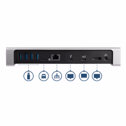 StarTech.com Thunderbolt 3 Dock - Dual Monitor 4K 60Hz TB3 Laptop Docking Station with DisplayPort - 85W Power Delivery Charging - 6-Port USB 3.0 Hub, SD 4.0, GbE, Audio - Windows & Mac - Additional view 4