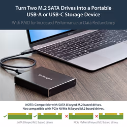StarTech.com Dual-Slot Drive Enclosure for M.2 SATA SSDs - USB 3.1 (10Gbps) - RAID - Additional view 6