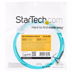 StarTech.com 3m (10ft) LC/UPC to LC/UPC OM4 Multimode Fiber Optic Cable, 50/125µm LOMMF/VCSEL Zipcord Fiber, 100G, Low Insertion Loss - LSZH Fiber Jumper Cord - Additional view 4