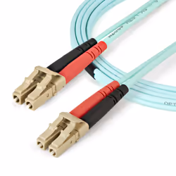 StarTech.com 1m (3ft) LC/UPC to LC/UPC OM4 Multimode Fiber Optic Cable, 50/125µm LOMMF/VCSEL Zipcord Fiber, 100G, Low Insertion Loss - LSZH Fiber Jumper Cord - Additional view 4
