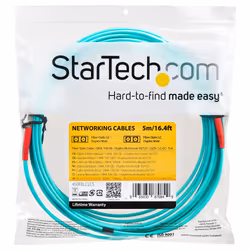 StarTech.com 5m (16.4ft) LC/UPC to LC/UPC OM4 Multimode Fiber Optic Cable, 50/125µm LOMMF/VCSEL Zipcord Fiber, 100G, Low Insertion Loss - LSZH Fiber Jumper Cord - Additional view 5