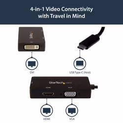 StarTech.com USB-C Multiport Video Adapter - 3-in-1 - 4K 30Hz - Black - Additional view 7