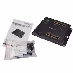 StarTech.com Industrial 8 Port Gigabit PoE+ Switch w/2 SFP MSA Slots - 30W - Layer/L2 Switch Hardened GbE Managed - Rugged High Power Gigabit Ethernet Network Switch IP-30/-40 C to 75 C - Additional view 4