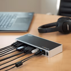 StarTech.com USB 3.0 Docking Station - Dual Monitor Laptop Docking Station with HDMI & DVI/VGA Video - 6-port USB 3.1 Gen 1 5Gbps Hub, GbE, Audio - Universal Type-A Dock - Windows & Mac - Additional view 7