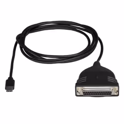 StarTech.com USB-C to Parallel Printer Cable, Black, USB C, DB25, 1.83 m, Male/Female, CE, RoHS