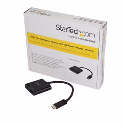 StarTech.com USB C to DisplayPort Adapter with Power Delivery - 4K 60Hz HBR2 - USB Type-C to DP 1.2 Monitor Video Converter w/ Charging - 60W PD Pass-Through - Thunderbolt 3 Compatible - Additional view 4