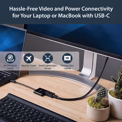 StarTech.com USB C to DisplayPort Adapter with Power Delivery - 4K 60Hz HBR2 - USB Type-C to DP 1.2 Monitor Video Converter w/ Charging - 60W PD Pass-Through - Thunderbolt 3 Compatible - Additional view 7