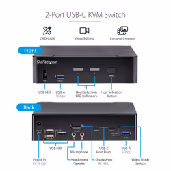 StarTech.com SV231DPUCA KVM switch Black - Additional view 7