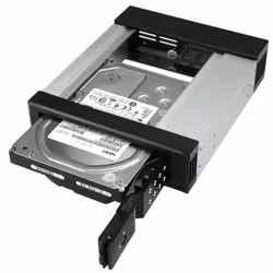 StarTech.com 5.25 to 3.5 Hard Drive Hot Swap Bay - For 3.5" SATA/SAS Drives - Trayless - Aluminum - Additional view 5