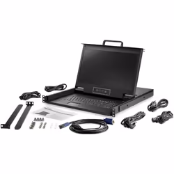 StarTech.com Rackmount KVM Console HD 1080p - Single Port VGA KVM with 17" LCD Monitor for Server Rack - Fully Featured 1U LCD KVM Drawer w/Cables & Hardware - USB Support - 50,000 MTBF - Additional view 6